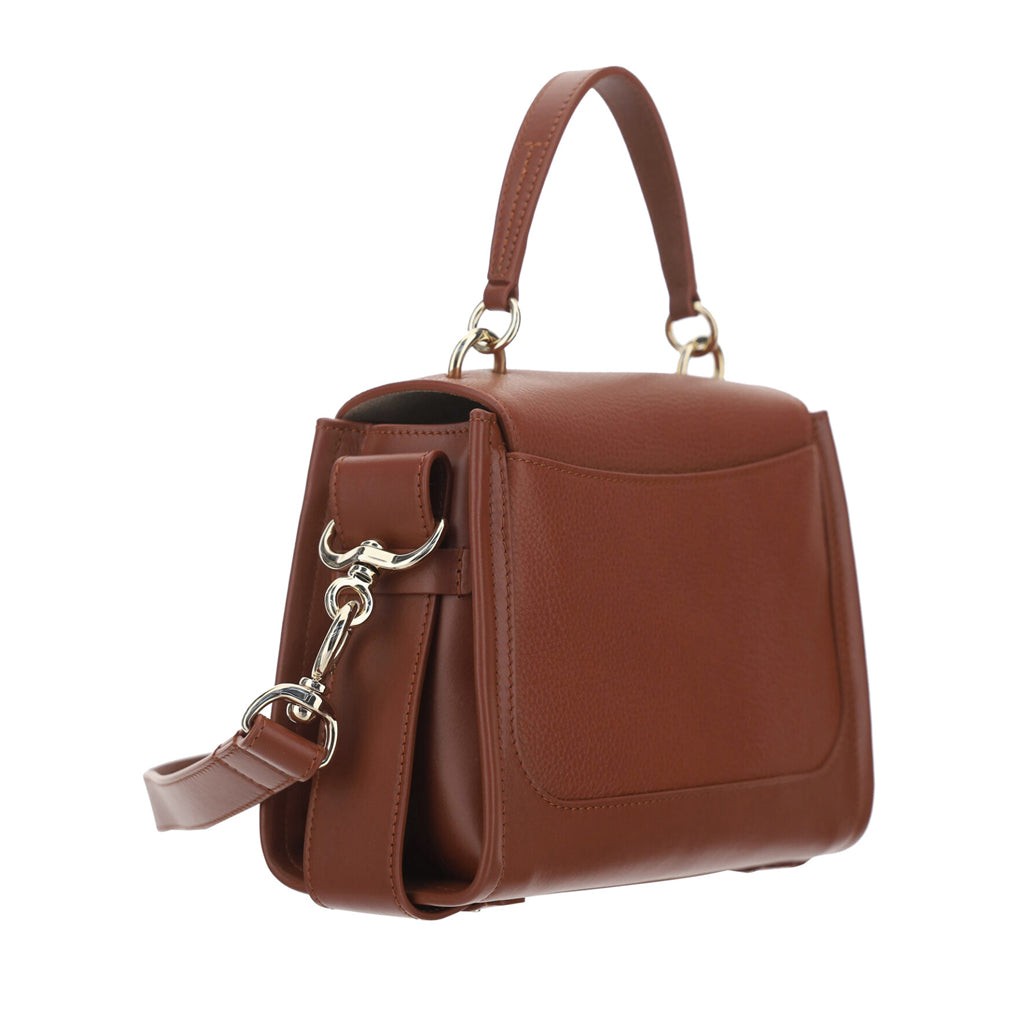 CHLOÉ - Brown Calf Leather Tess Handbag