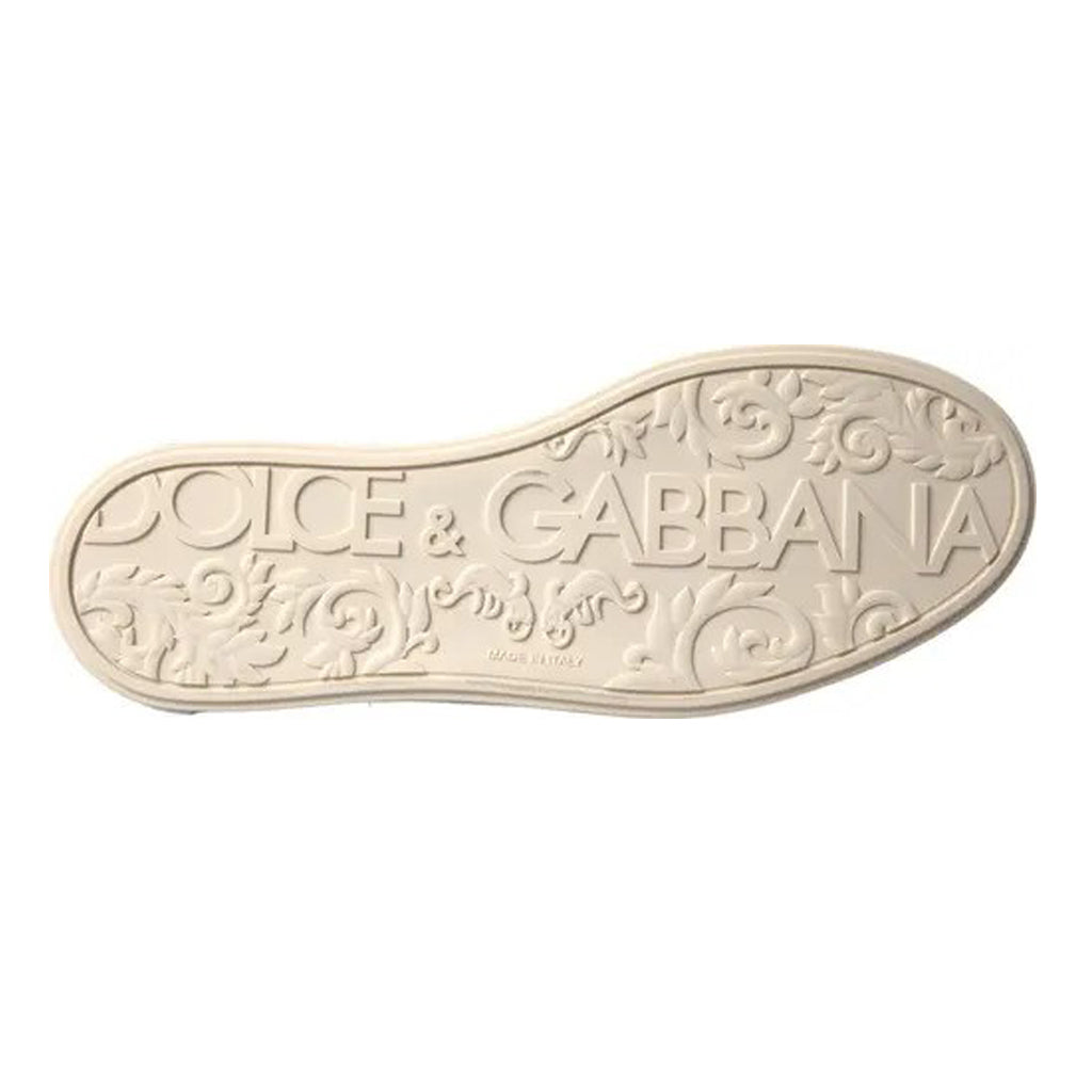 Dolce & Gabbana - Silver Portofino Calf Leather Sneakers Men Shoes