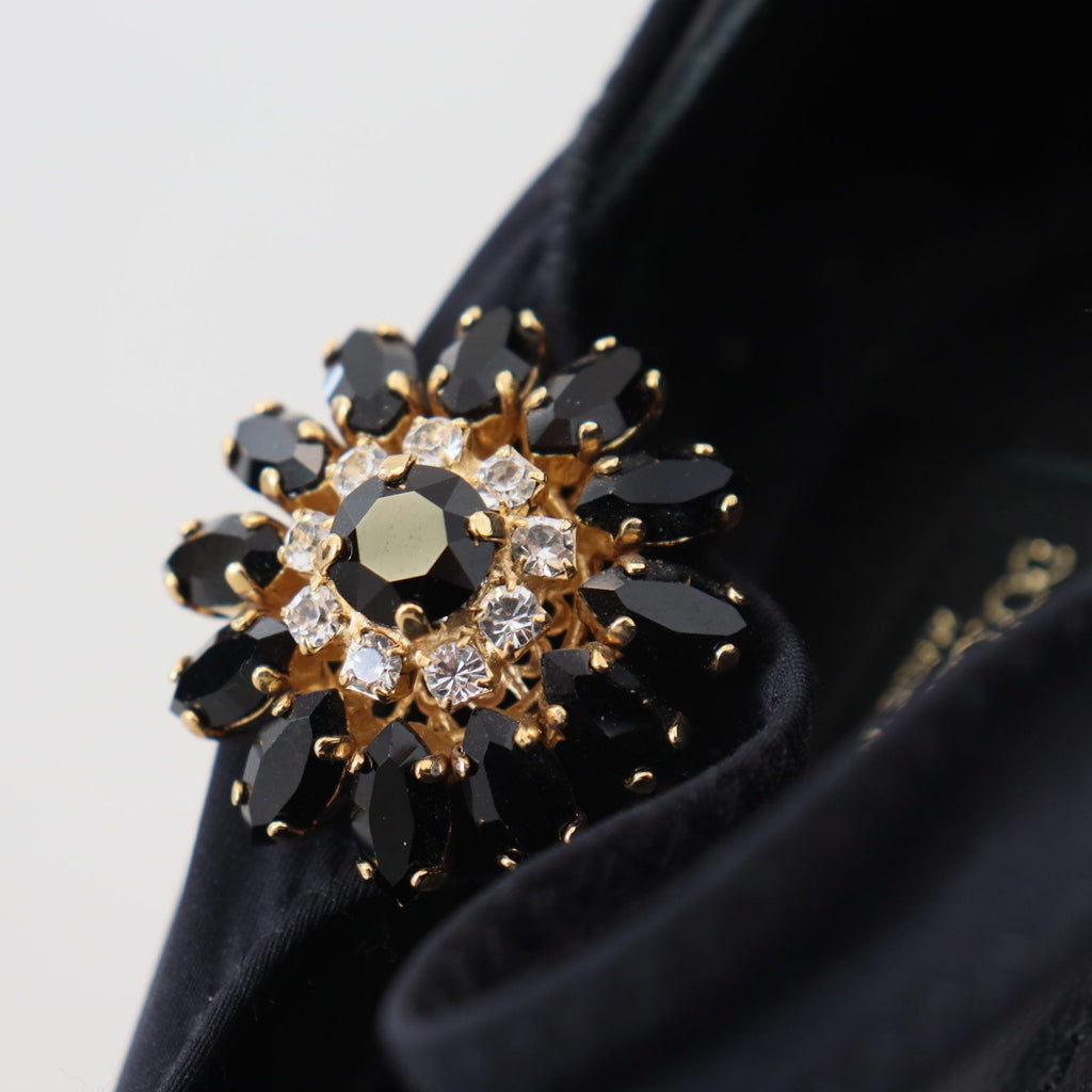 DOLCE & GABBANA Chic Black Mary Jane Sock Pumps with Crystals