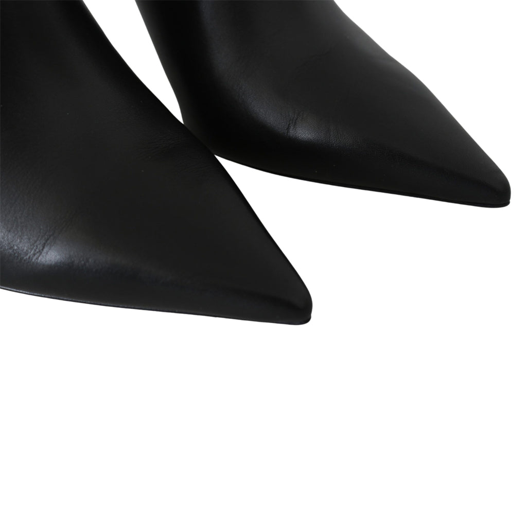 JIMMY CHOO Elegant Black Gold Leather Pumps