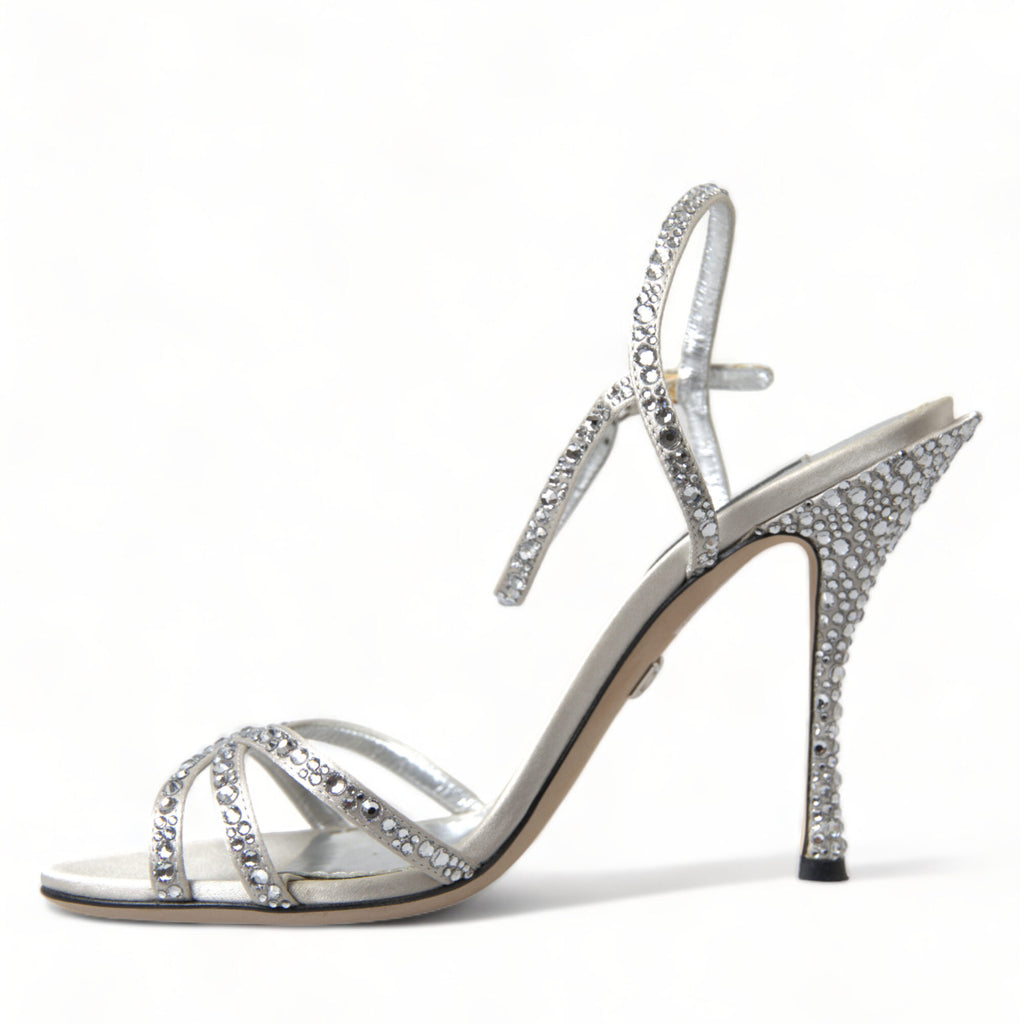 Dolce & Gabbana Elegant Crystal Embellished Heels Sandals