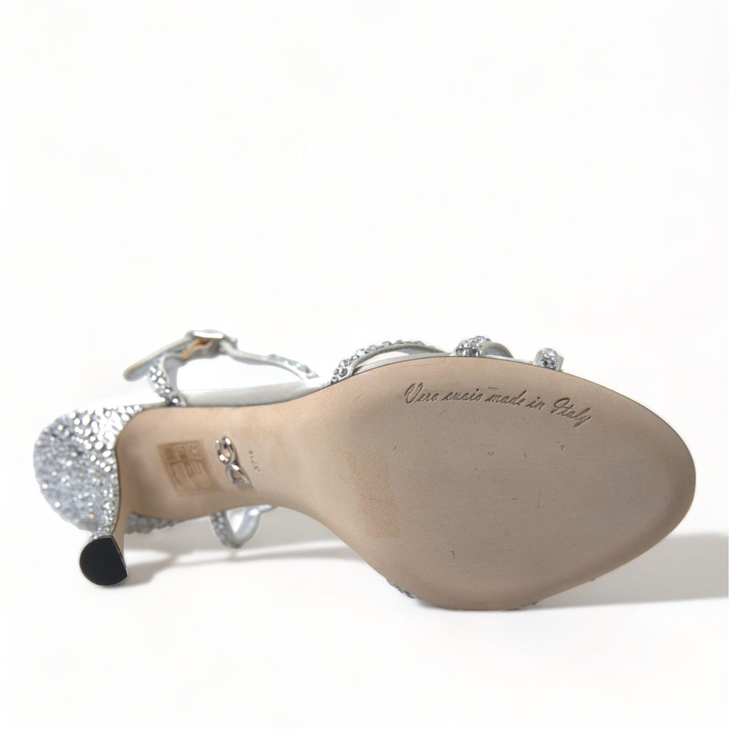 Dolce & Gabbana Elegant Crystal Embellished Heels Sandals