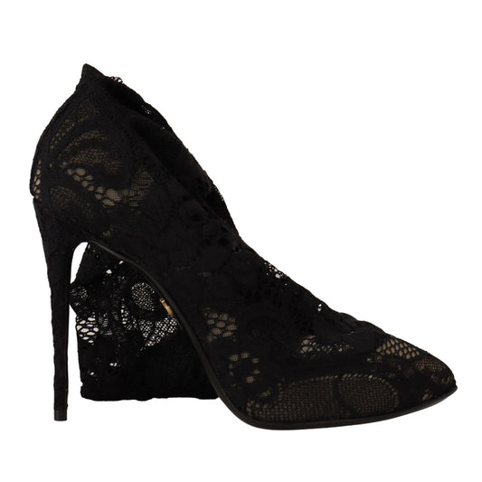 Dolce & Gabbana Elegant Stretch Sock Boots in Sleek Black