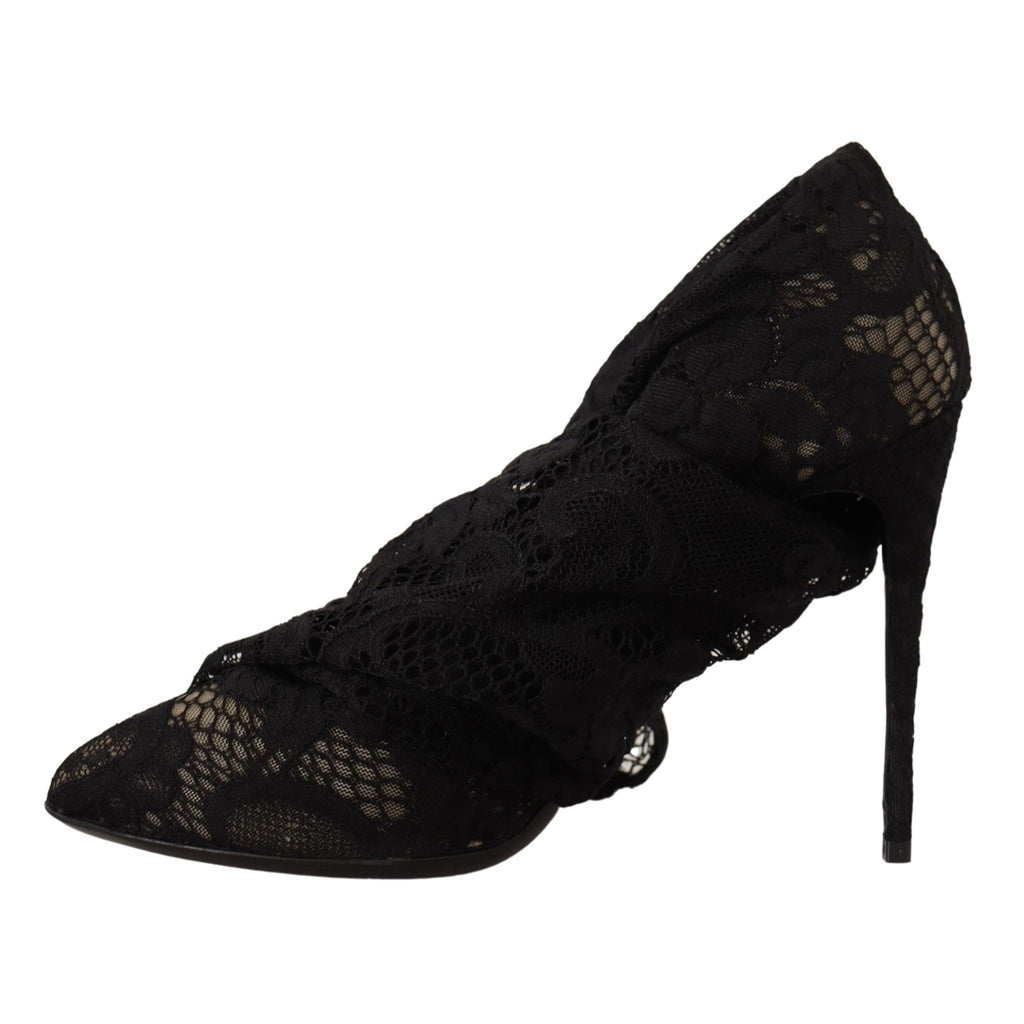 Dolce & Gabbana Elegant Stretch Sock Boots in Sleek Black