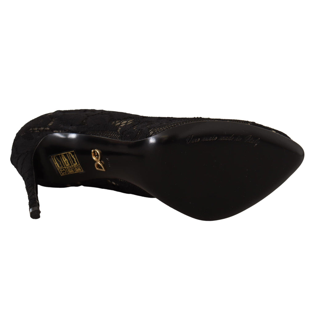 Dolce & Gabbana Elegant Stretch Sock Boots in Sleek Black