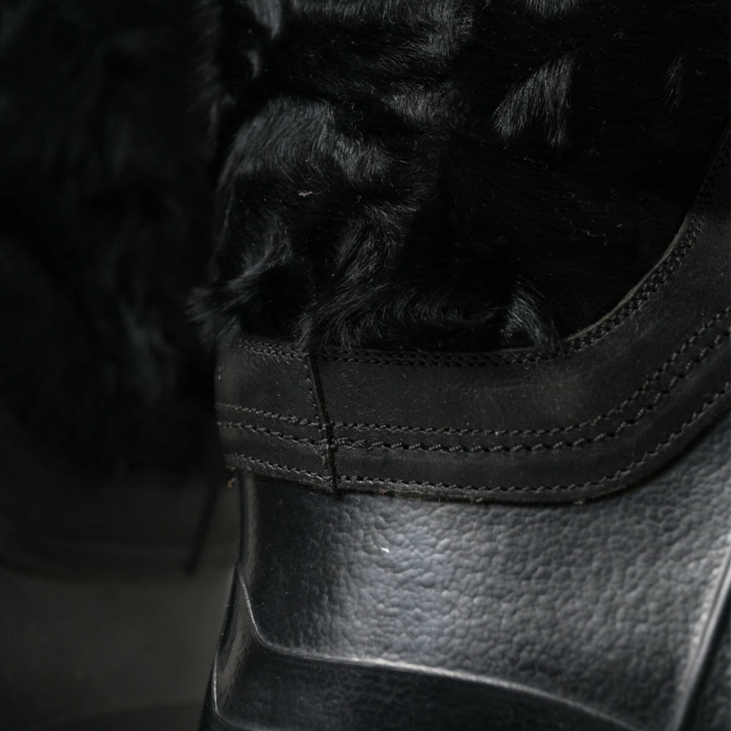 DOLCE & GABBANA Sleek Black Shearling Mid Calf Boots