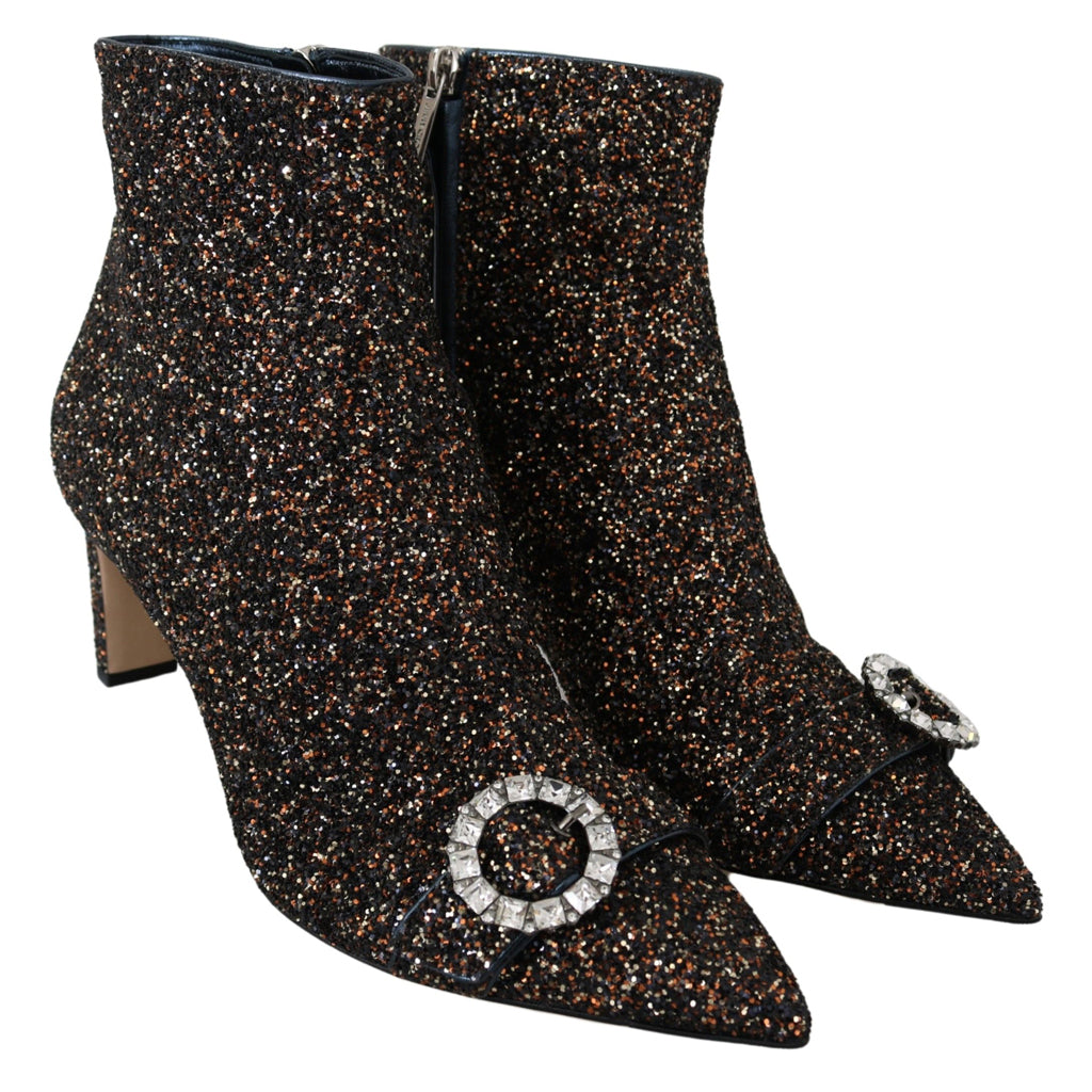 JIMMY CHOO Amethyst Mix Hanover Heeled Glitter Boots