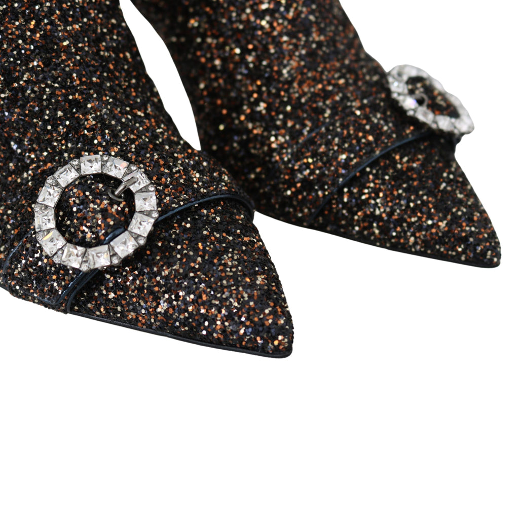 JIMMY CHOO Amethyst Mix Hanover Heeled Glitter Boots