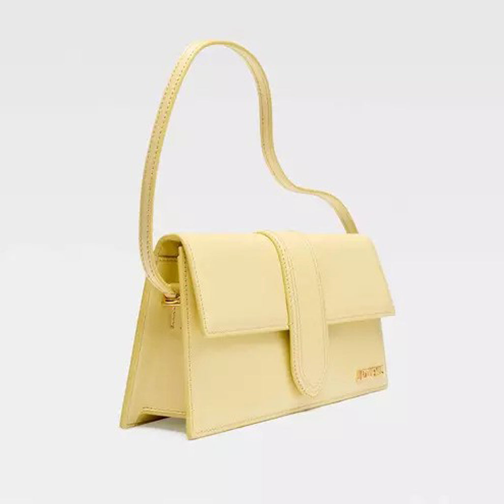 Jacquemus - Bambino Long canary yellow smooth calfskin Leather Shoulder Bag