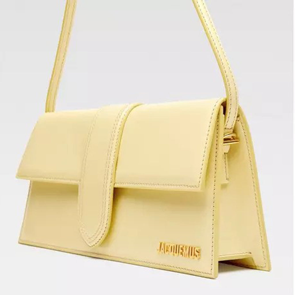 Jacquemus - Bambino Long canary yellow smooth calfskin Leather Shoulder Bag