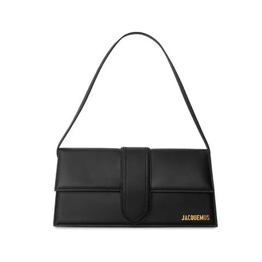 Jacquemus - Bambino Long smooth Black Leather Shoulder Bag