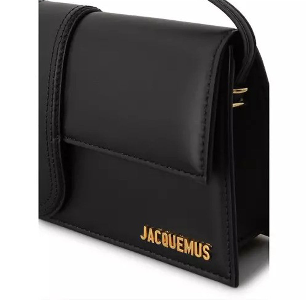 Jacquemus - Bambino Long smooth Black Leather Shoulder Bag