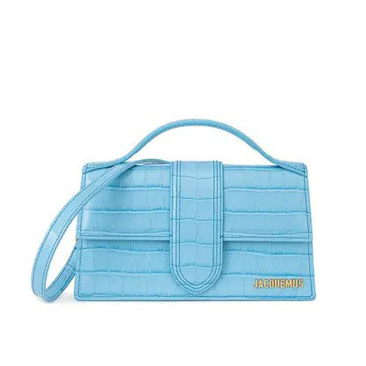 Jacquemus - Le Grand Bambino Stampa Cocco Light Blue Leather Handbag