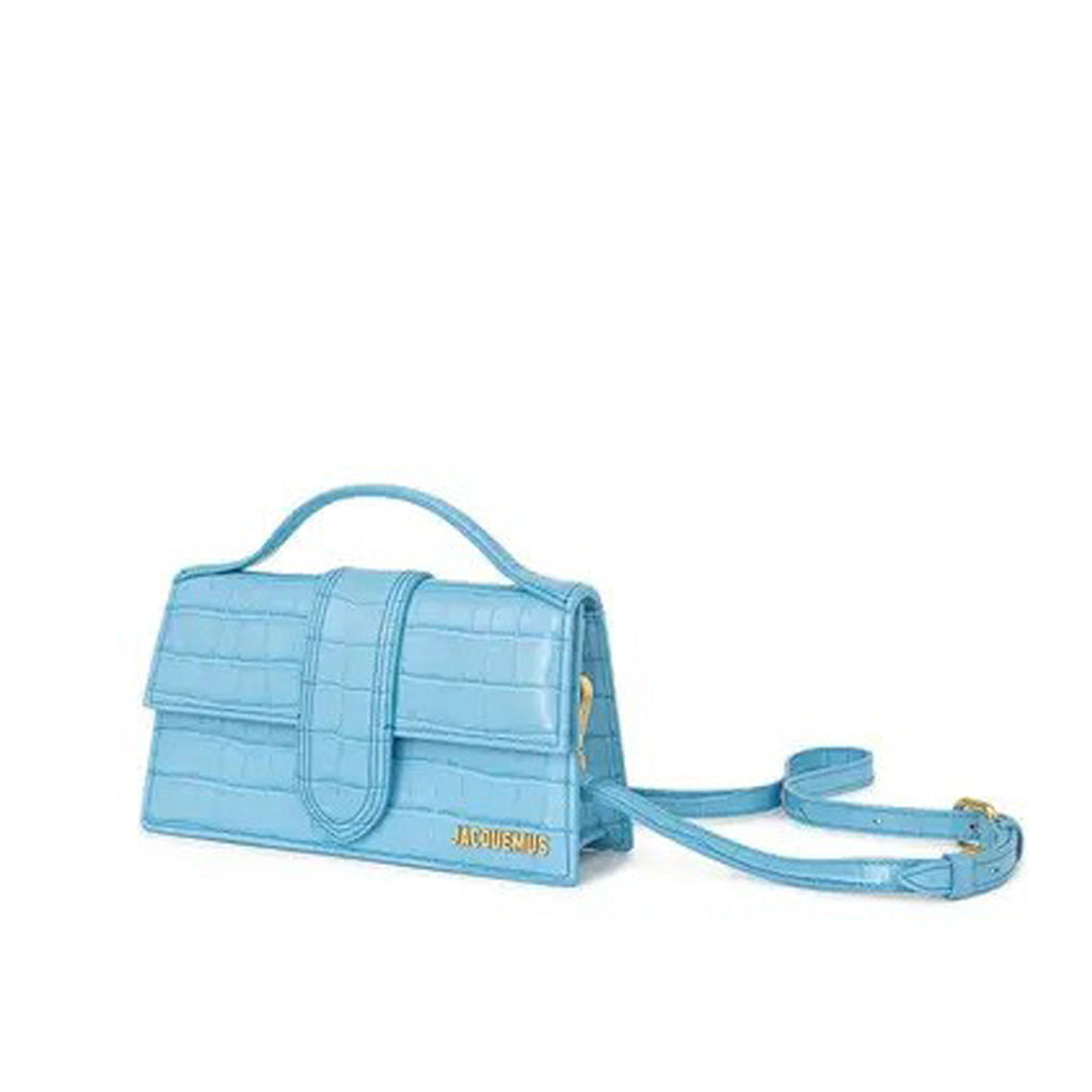 Jacquemus - Le Grand Bambino Stampa Cocco Light Blue Leather Handbag