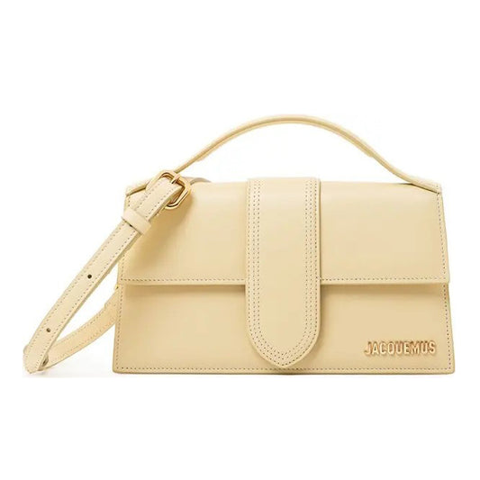 Jacquemus  - Le Grand Bambino Yellow Leather Shoulder Bag