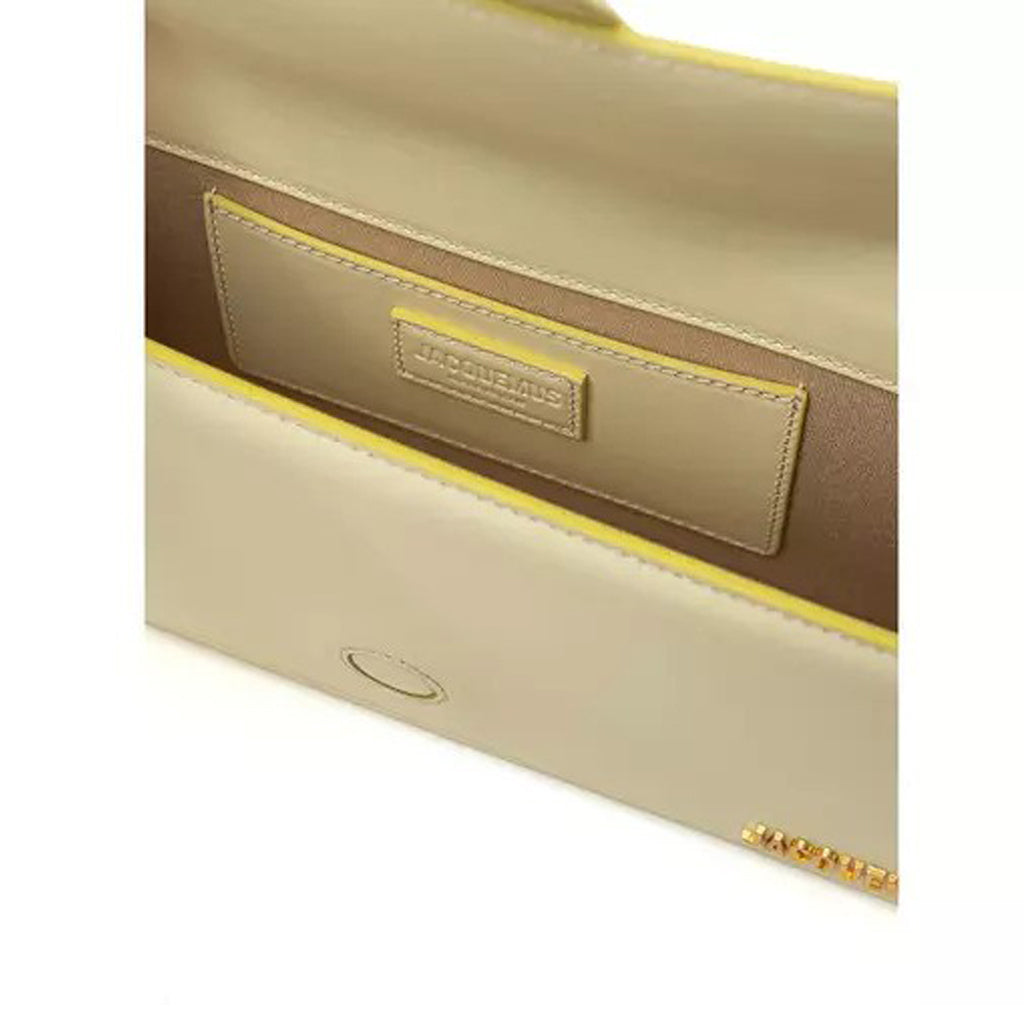 Jacquemus - Bambino Long smooth White/Yellow Leather Shoulder Bag