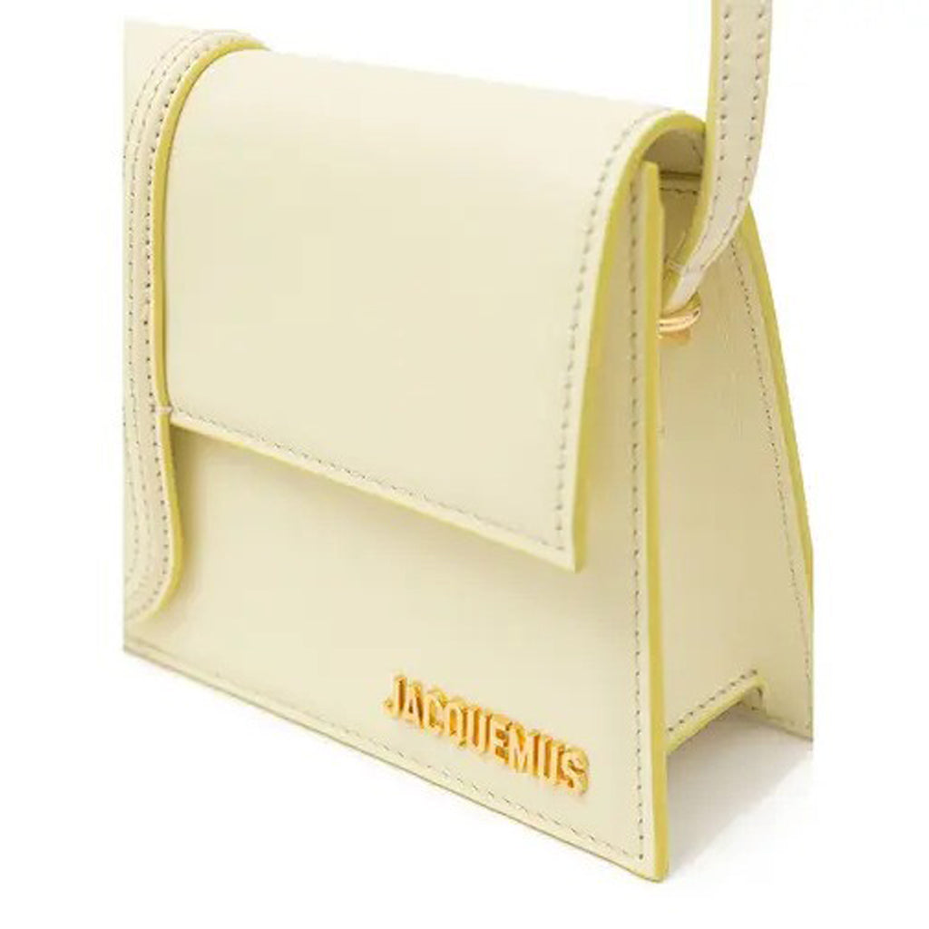 Jacquemus - Bambino Long smooth White/Yellow Leather Shoulder Bag