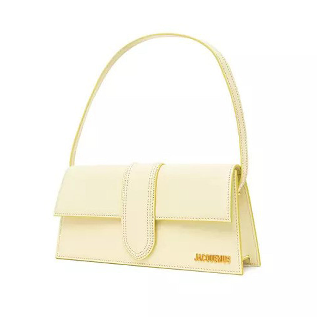 Jacquemus - Bambino Long smooth White/Yellow Leather Shoulder Bag