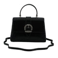 JIMMY CHOO Black Leather Top Handle Shoulder Bag