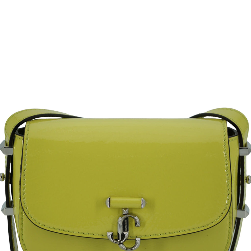 Jimmy Choo Lime Yellow Leather Small Shoulder Bag