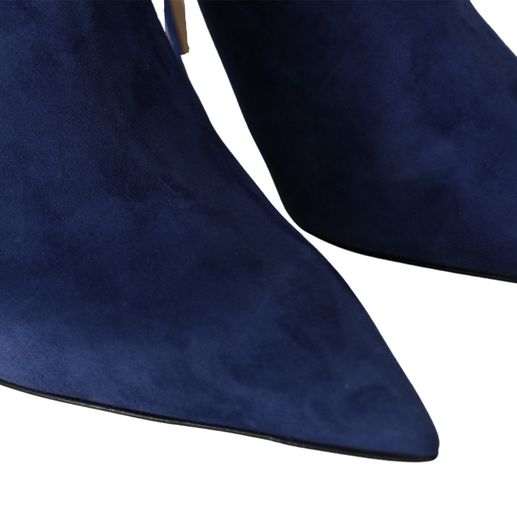 Jimmy Choo Pop Blue Crystal-Strap Heeled Boots