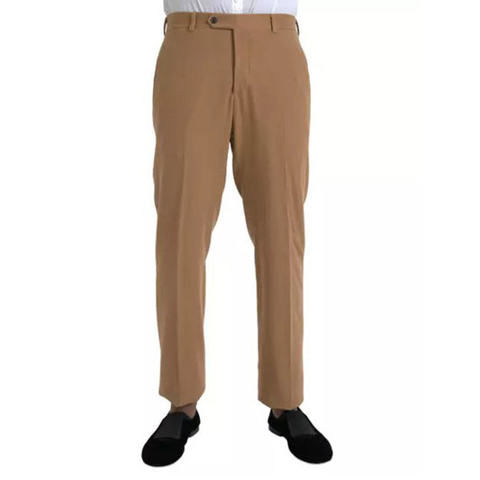 Prada - Beige Cashmere Men Straight Fit Dress Pants