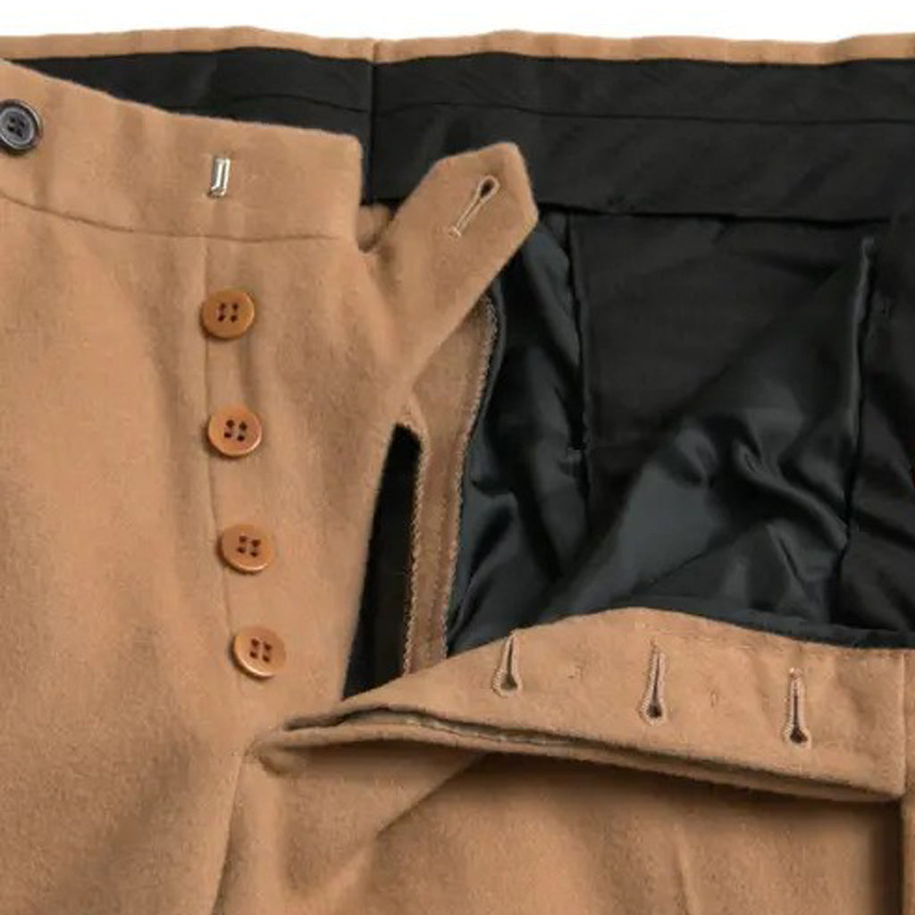 Prada - Beige Cashmere Men Straight Fit Dress Pants