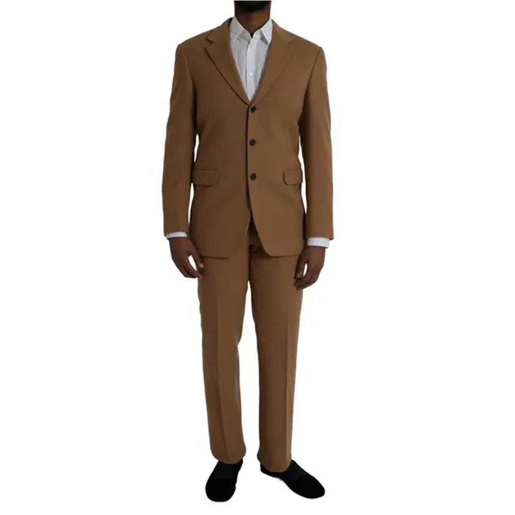 Prada - Brown Cashmere 2 Piece Single Breasted Suit