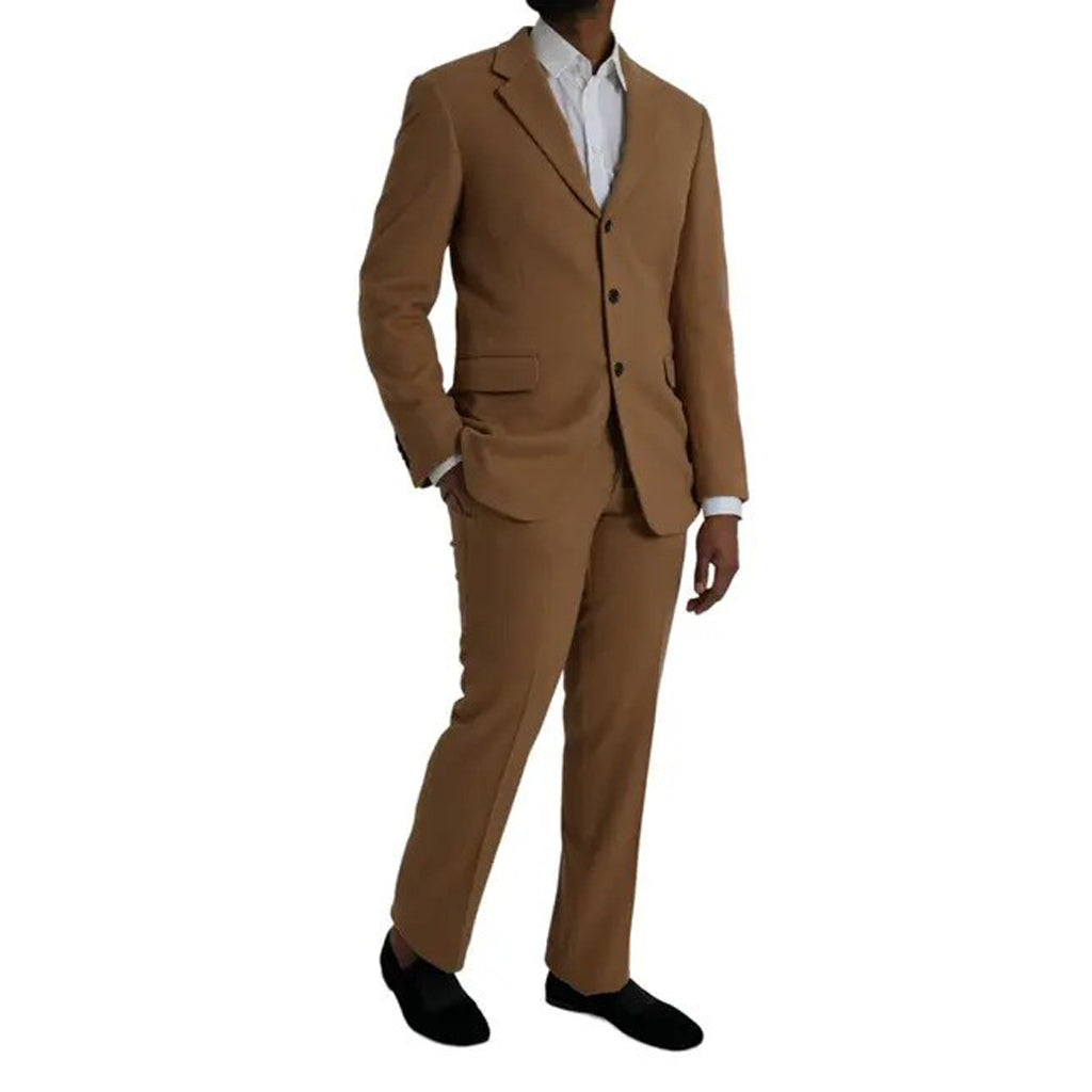 Prada - Brown Cashmere 2 Piece Single Breasted Suit