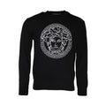 Versace - Black Medusa Embroidery Crew Neck Pullover Sweater