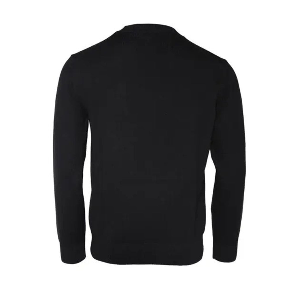 Versace - Black Medusa Embroidery Crew Neck Pullover Sweater