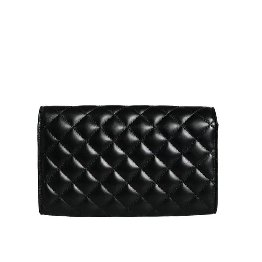 Versace Black Quilted Nappa Leather Crossbody Shoulder Bag
