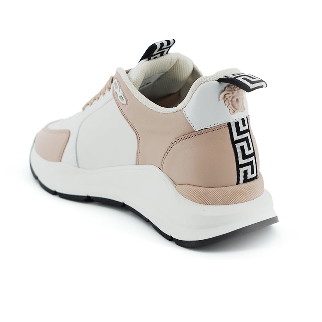 Versace - Light Pink and White Calf Leather Sneakers