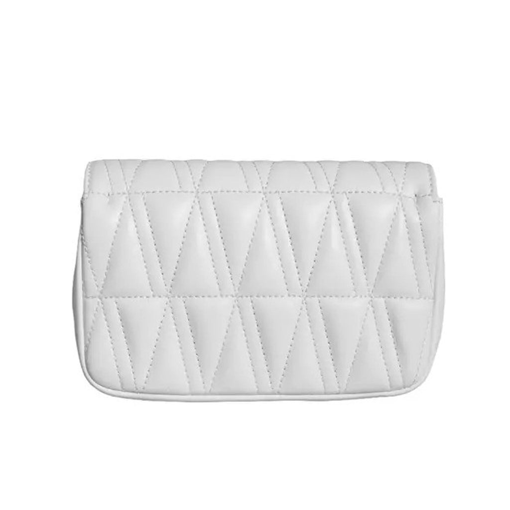 Versace White Quilted Nappa Leather Crossbody Shoulder Bag