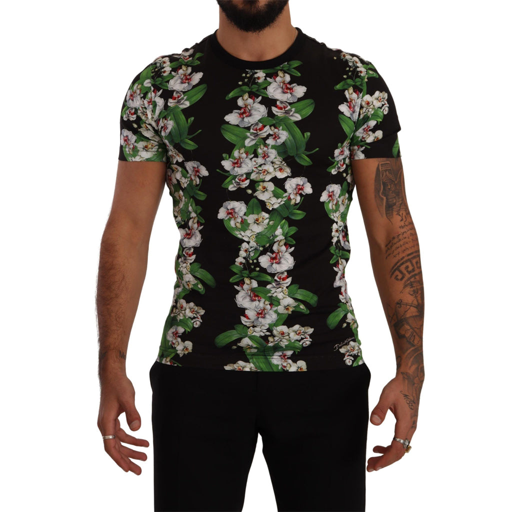 DOLCE & GABBANA Elegant Floral Crewneck Tee for Men