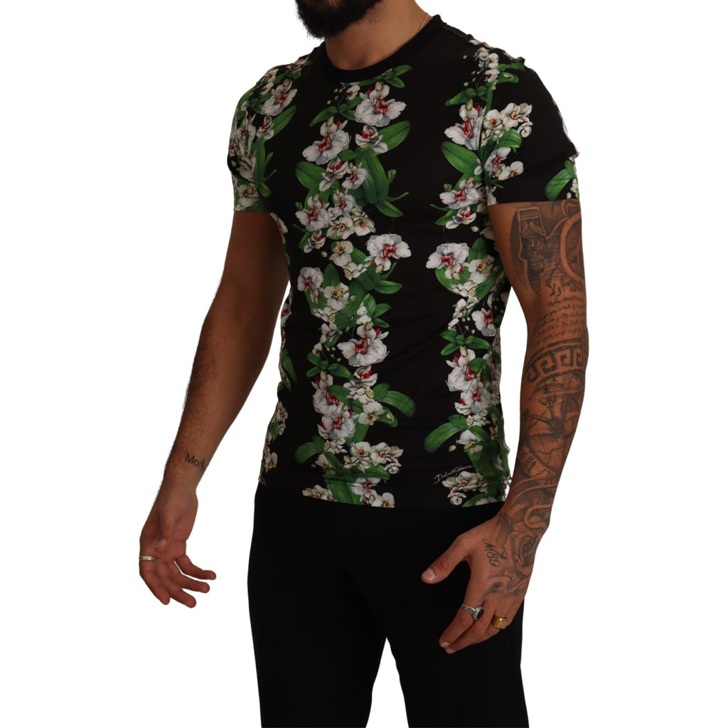 DOLCE & GABBANA Elegant Floral Crewneck Tee for Men