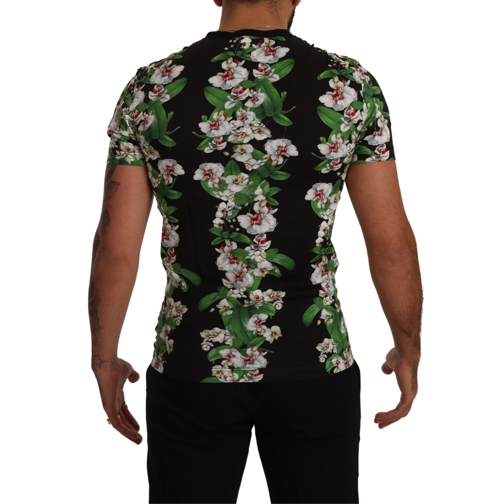 DOLCE & GABBANA Elegant Floral Crewneck Tee for Men