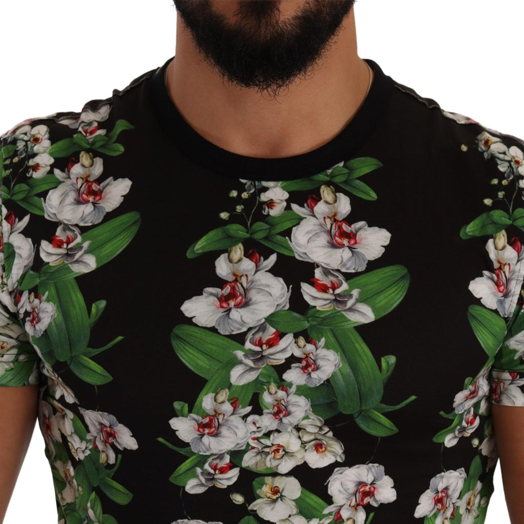 DOLCE & GABBANA Elegant Floral Crewneck Tee for Men