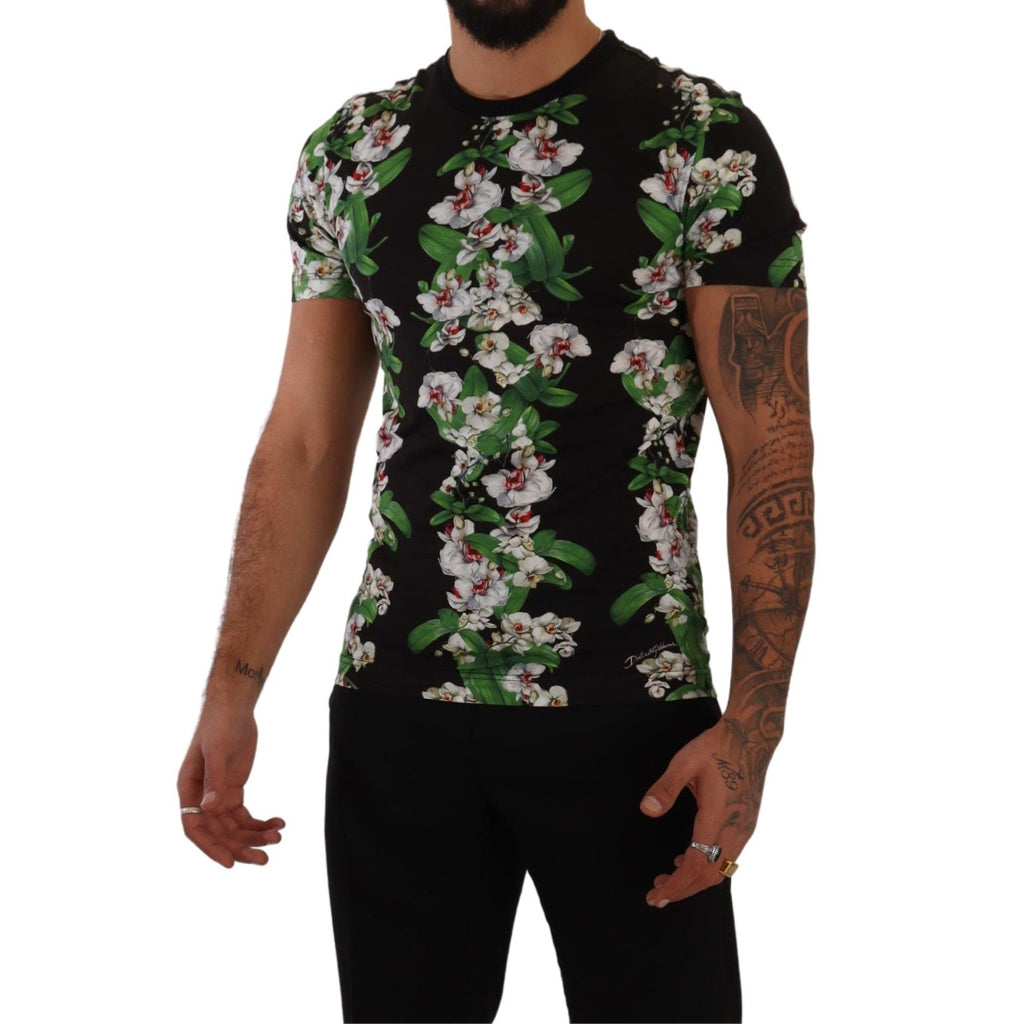 DOLCE & GABBANA Elegant Floral Crewneck Tee for Men