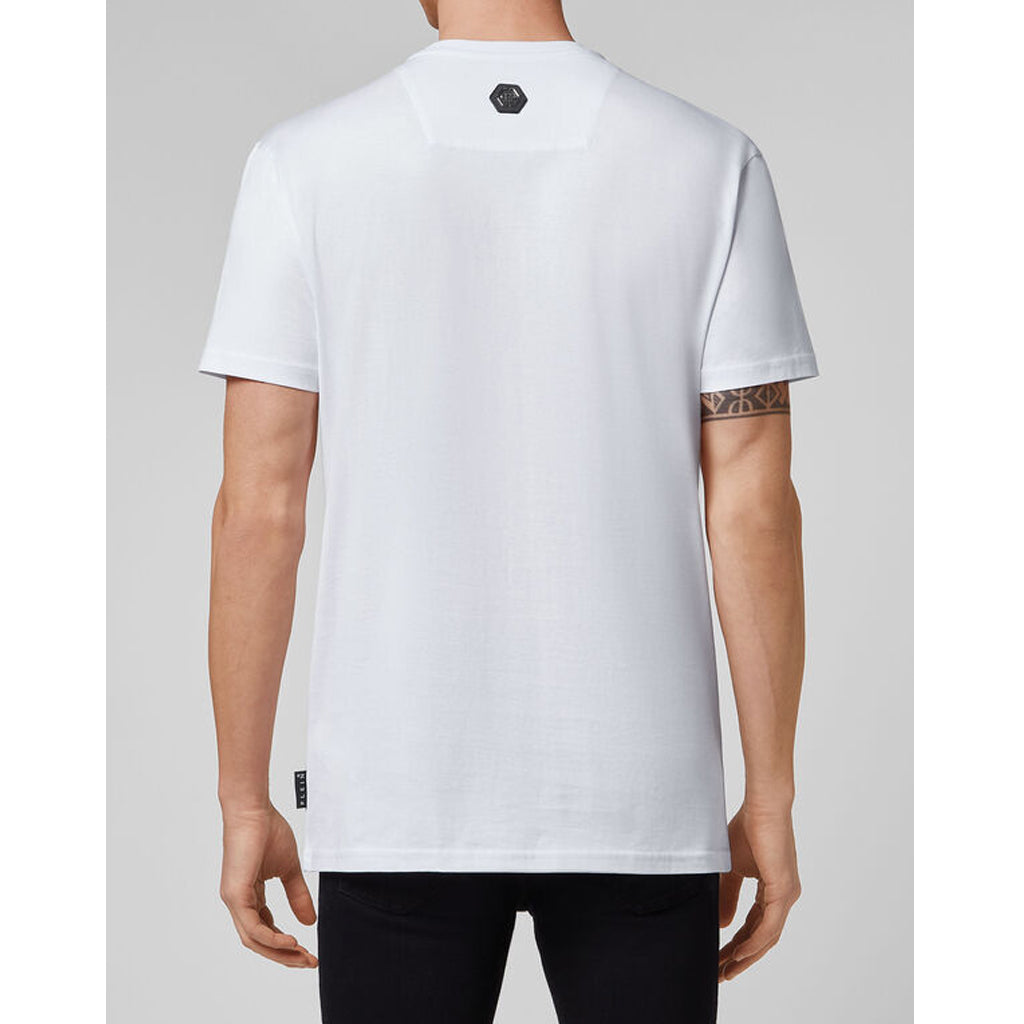 PHILIPP PLEIN T-SHIRT ROUND NECK SS CRYSTAL SKULL