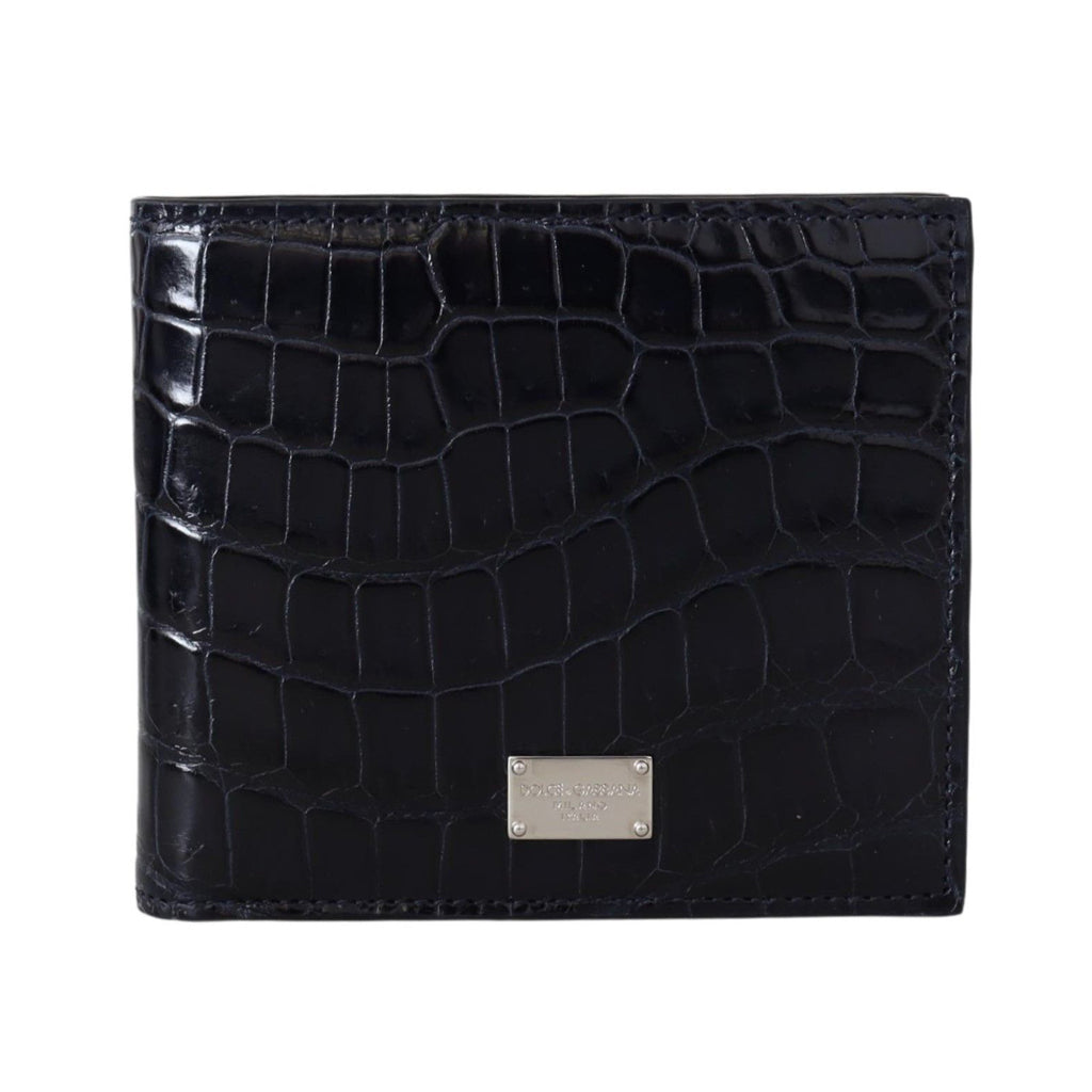 DOLCE & GABBANA Elegant Exotic Leather Bifold Wallet