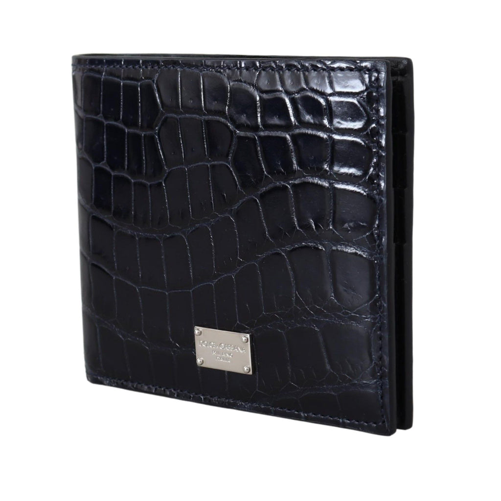 DOLCE & GABBANA Elegant Exotic Leather Bifold Wallet