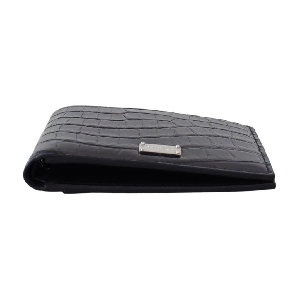 DOLCE & GABBANA Elegant Exotic Leather Bifold Wallet