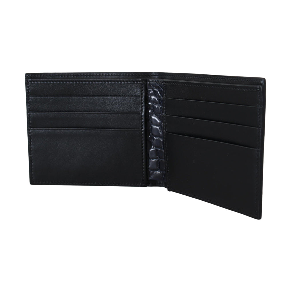 DOLCE & GABBANA Elegant Exotic Leather Bifold Wallet