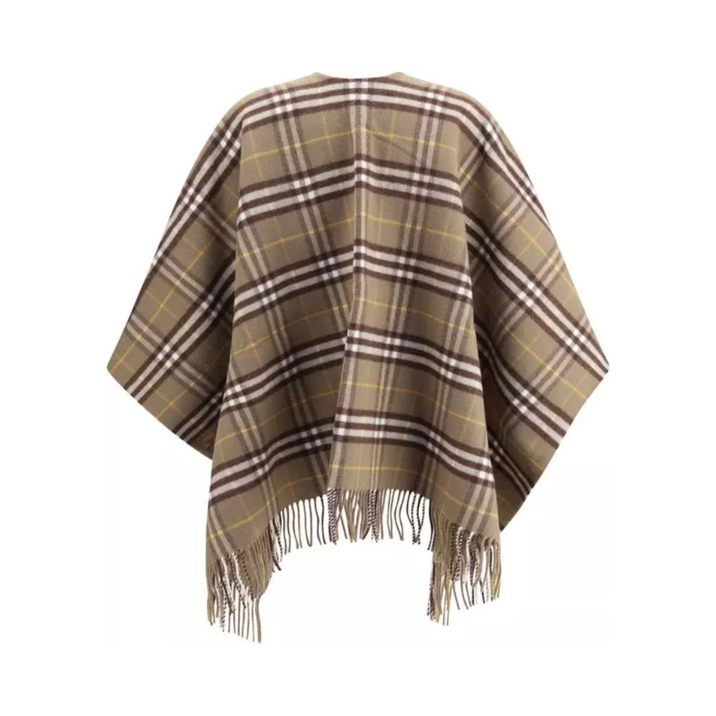 Burberry - Check Cape wool and cashmere