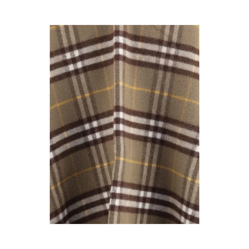 Burberry - Check Cape wool and cashmere