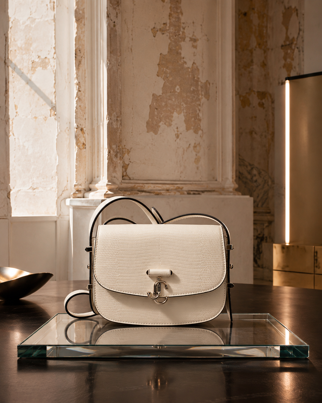 Jimmy Choo – JC Crossbody Bag Leather Milk White